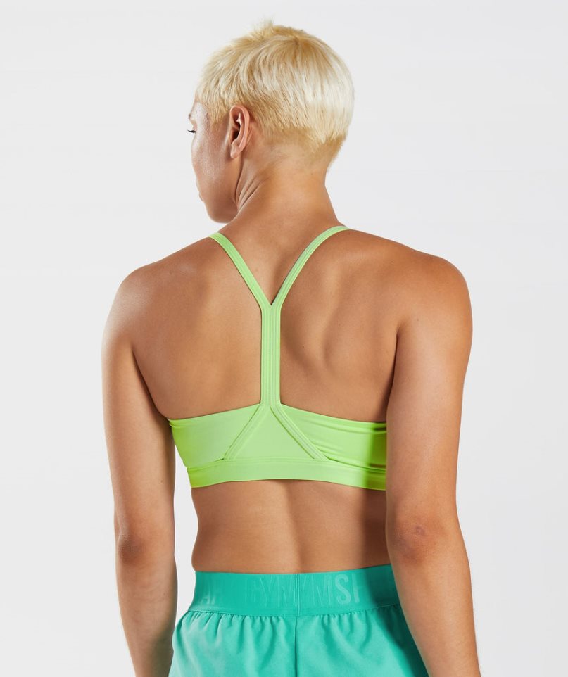 Women's Gymshark V Neck Sports Bra Green | NZ 3RFNPU